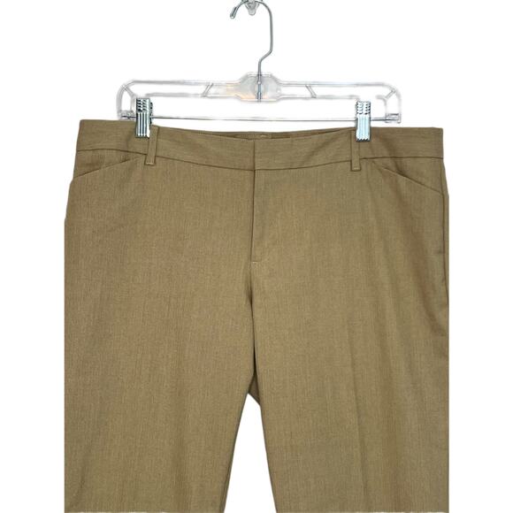 Gap Slim Cropped Khaki Brown Herringbone Pants Size 12 - Picture 2 of 9